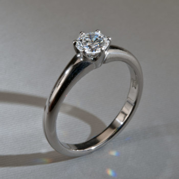 Platinum Brilliant Cut Diamond Ring